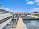 Private dock with boat lift offering easy water access at 1818 Dolphin S Blvd, St Petersburg, FL 33707