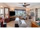 Waterfront living room with comfortable seating and a view at 1818 Dolphin S Blvd, St Petersburg, FL 33707