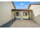 Covered patio area with access to the backyard at 18801 Orange Hill Dr, Hudson, FL 34667
