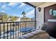 Relaxing balcony overlooking the canal, perfect for enjoying the view at 355 Moorings Cove Dr # 355, Tarpon Springs, FL 34689