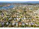 Aerial view showing a single-Gathering home's location and neighborhood context at 4000 Huntington Ne St, St Petersburg, FL 33703