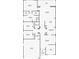 3 bedroom, 2 bathroom floor plan with open living area at 5629 Maidenstone Way, Palmetto, FL 34221