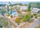 Aerial view shows home's location and waterfront proximity at 604 Pennsylvania Ave, Crystal Beach, FL 34681