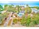 Aerial view of the property and surrounding neighborhood at 604 Pennsylvania Ave, Crystal Beach, FL 34681