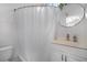 Clean bathroom with shower/tub combo and vanity at 3105 W Spruce St, Tampa, FL 33607