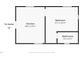 Small rental unit floor plan with bedroom, kitchen and bathroom at 3105 W Spruce St, Tampa, FL 33607
