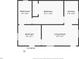 Small rental unit floor plan with two bedrooms, kitchen and bathroom at 3105 W Spruce St, Tampa, FL 33607
