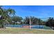 Multi-colored tennis and pickleball courts behind a fence for resident recreation and a little healthy competition at 611 Destiny Dr # 410, Ruskin, FL 33570