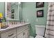Bathroom with vanity, toilet and shower stall at 651 Southwest N Blvd, St Petersburg, FL 33703