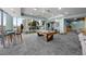 Game room with pool table and seating area at 777 N Ashley Dr # 2503, Tampa, FL 33602