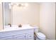 Simple bathroom with vanity, toilet, and updated countertop at 8504 Woodall Ct, Tampa, FL 33615