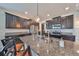 Island kitchen with stainless steel appliances and granite countertops at 9608 Ivory Dr, Ruskin, FL 33573