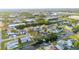 Scenic aerial view of homes nestled along the tranquil waterfront canals at 9665 2Nd N St, St Petersburg, FL 33702
