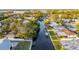 Beautiful aerial view of homes situated along a serene waterfront canal at 9665 2Nd N St, St Petersburg, FL 33702