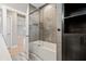 Updated bathroom with a large walk-in shower and stylish tile at 1012 River Heights Ave, Tampa, FL 33603