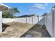 Fenced backyard with gravel and plenty of space at 10313 Lakeside Vista Dr, Riverview, FL 33569