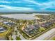 Aerial view of lakefront homes and community at 11550 Lake Lucaya Dr, Riverview, FL 33579