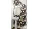 Charming powder room with pedestal sink and floral wallpaper at 13716 Orange Sunset Dr, Tampa, FL 33618