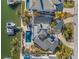 House with pool and private dock, aerial view at 17077 Dolphin Dr, North Redington Beach, FL 33708