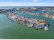 Aerial view of waterfront homes and community at 17077 Dolphin Dr, North Redington Beach, FL 33708