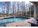 Enclosed pool and spa with lake view at 18809 Chaville Rd, Lutz, FL 33558