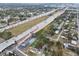 Aerial view of residential area near highway, showcasing the property's position at 2204 E 12Th Ave, Tampa, FL 33605