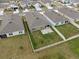 Aerial view of houses with backyard patios and fenced yards at 2812 Gumbo Limbo Dr, Wimauma, FL 33598