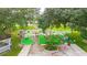 Aerial view of a whimsical miniature golf course at 36810 Kay Ave, Zephyrhills, FL 33542