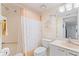 Simple bathroom with shower/tub combo and updated vanity at 3780 Pinebrook Cir # 106, Bradenton, FL 34209