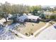 Aerial view of a ranch style home with a large yard at 400 Country Club Dr, Oldsmar, FL 34677