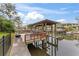 Spacious covered boat dock on the waterfront at 660 Geneva Pl, Tampa, FL 33606