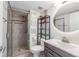 Updated bathroom with walk-in shower and modern vanity at 7 Elgin Pl # 701, Dunedin, FL 34698