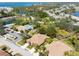 Aerial view of community with pool, homes, and boardwalk at 7402 Hamilton Rd, Bradenton, FL 34209