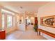 Elegant entryway with high ceilings and wood flooring at 7402 Hamilton Rd, Bradenton, FL 34209