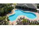 Community pool and clubhouse viewed from above at 7402 Hamilton Rd, Bradenton, FL 34209