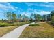 Curving concrete path through grassy landscape at 9846 Red Bay Loop, Land O Lakes, FL 34637