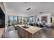 Modern kitchen with island, open to living room with city views at 100 1St N Ave # 503, St Petersburg, FL 33701