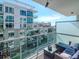 Spacious balcony with outdoor seating at 111 N 12Th St # 1615, Tampa, FL 33602