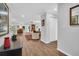 Bright and airy entryway with hardwood floors at 1162 Rustlewood Ct, Palm Harbor, FL 34684