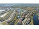 Aerial view of Waterleaf community showing home location at 13305 Waterleaf Garden Cir, Riverview, FL 33579