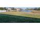 Community pond view, lush grass, homes background at 13305 Waterleaf Garden Cir, Riverview, FL 33579