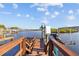 Private boat dock with canal and lake views at 1893 Riveredge Dr, Tarpon Springs, FL 34689