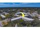 Aerial view of a condo building, showing surrounding area at 2363 Israeli Dr # 61, Clearwater, FL 33763