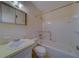 Clean bathroom with a tub, shower, and vanity at 2363 Israeli Dr # 61, Clearwater, FL 33763