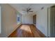 Bright bedroom with wood floors and ceiling fan at 2363 Israeli Dr # 61, Clearwater, FL 33763