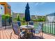 Outdoor patio featuring a table with seating and lake views at 2511 N Grady Ave # 23, Tampa, FL 33607