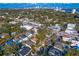 Beautiful aerial view of a neighborhood with the city skyline in the distance at 3107 W Palmira Ave, Tampa, FL 33629