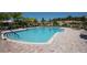 Inviting community pool with ample lounge chairs at 314 Bluewater Falls Ct, Apollo Beach, FL 33572