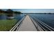 Lake access via a long community dock at 3201 Belmore Rd, Tampa, FL 33618