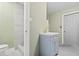 Small bathroom with toilet and vanity at 3334 Rock Valley Dr, Holiday, FL 34691